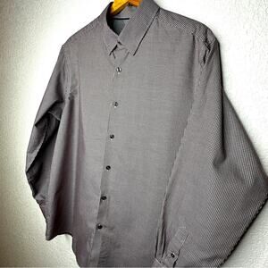 Hart Schaffner Marx Long Sleeve Cranberry & White checkered Shirt XL‎